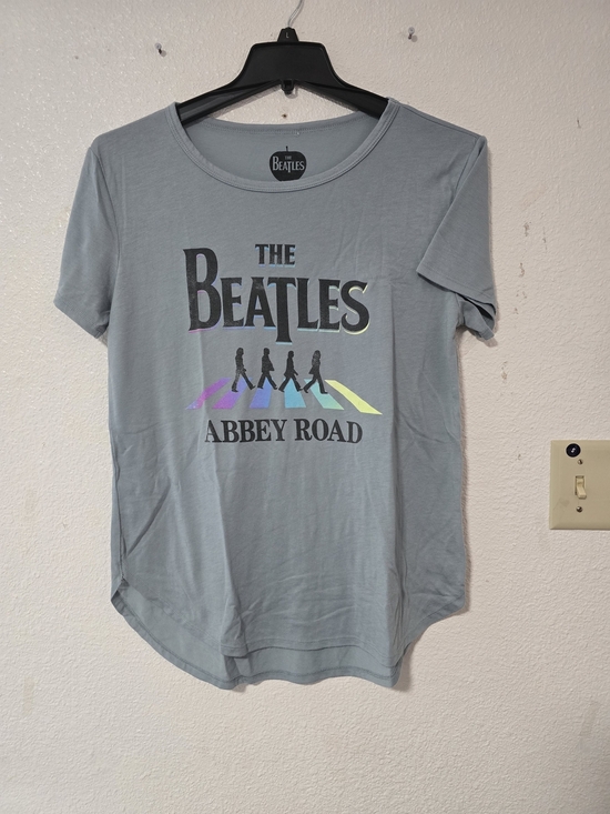 The Beatles Tops - The Beatles Abbey Road Graphic Tee - Light Blue